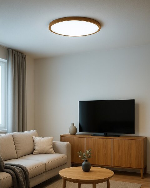 LED Stropní svítidlo LED/32W/230V 3000/4000/6500K pr. 40 cm béžová