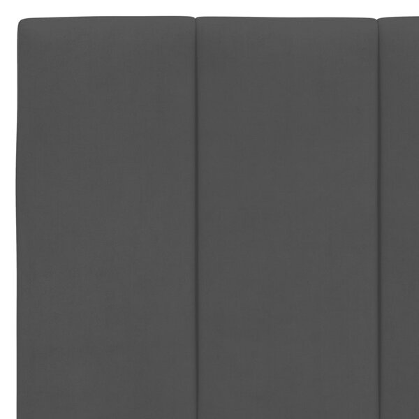 Postel s matrací Hanko černá 160 x 200 cm samet 3208606