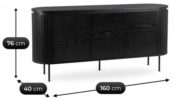 Vivaldi Komoda Beck 160 cm černá