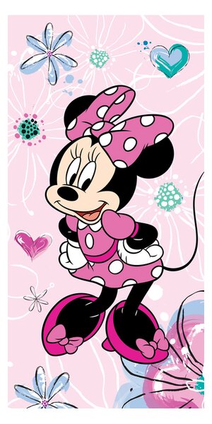 Jerry Fabrics Dětská osuška MINNIE - PINK BOW 2 70x140 cm