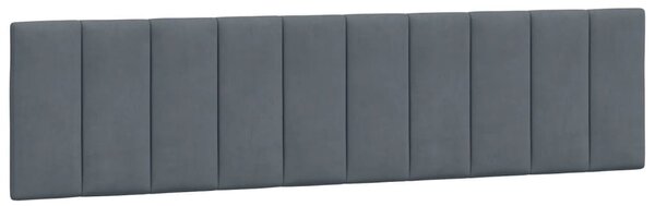Postel s matrací Hanko tmavě šedá 200 x 200 cm samet 3208617