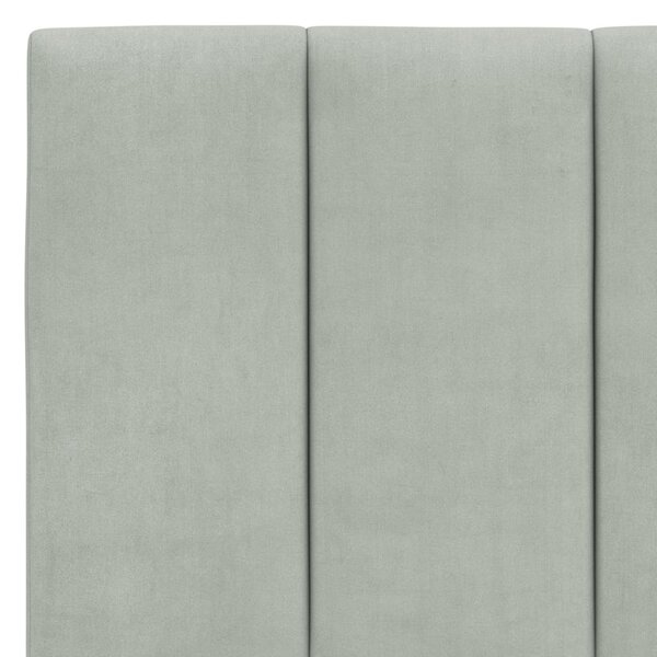 Postel s matrací Hanko světle šedá 200 x 200 cm samet 3208616