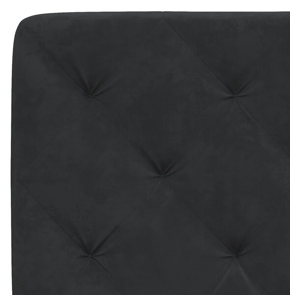 Postel s matrací černá 80 x 200 cm samet 3208624