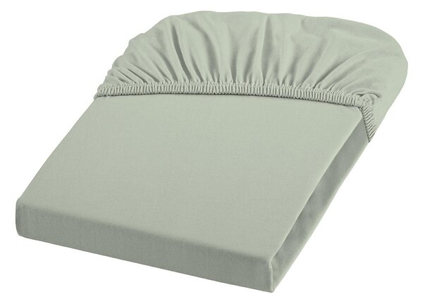ELASTICKÉ PROSTĚRADLO, jemný žerzej, olivově zelená, 90-100/200-220 cm Fleuresse - Prostěradla