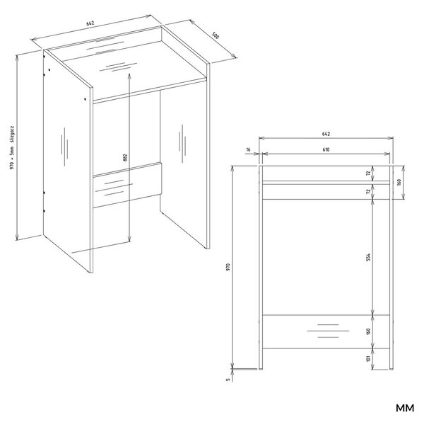 TP Living Koupelnová skříňka na pračku Pola 64 cm béžová
