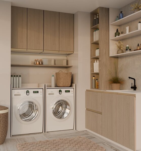 TP Living Koupelnová skříňka na pračku Pola 64 cm béžová