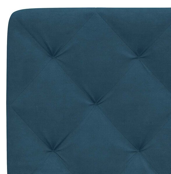 Postel s matrací modrá 200 x 200 cm samet 3208680