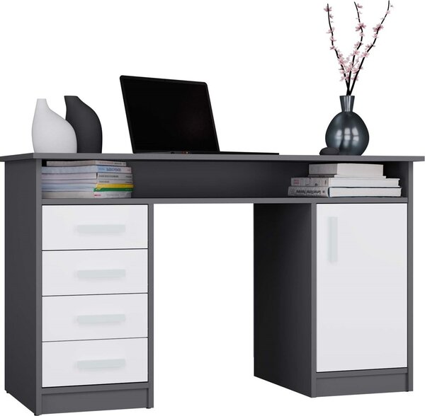 TP Living Psací stůl ADA 125 cm antracit/bílý
