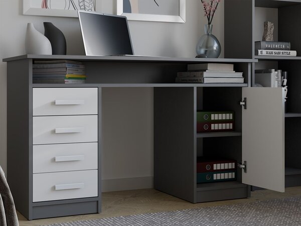 TP Living Psací stůl ADA 125 cm antracit/bílý