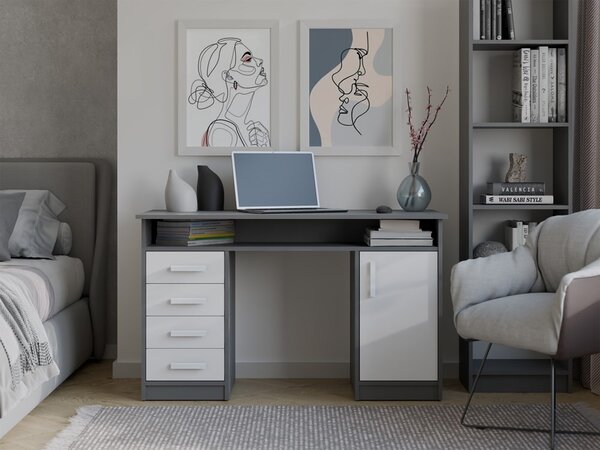 TP Living Psací stůl ADA 125 cm antracit/bílý
