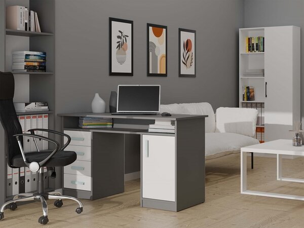 TP Living Psací stůl ADA 125 cm antracit/bílý