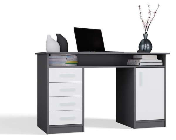 TP Living Psací stůl ADA 125 cm antracit/bílý