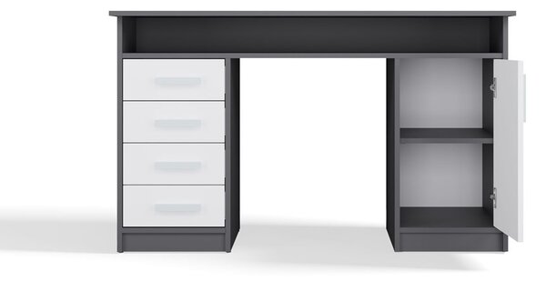 TP Living Psací stůl ADA 125 cm antracit/bílý