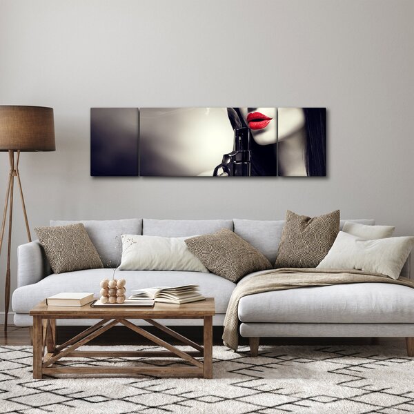 Obraz - Tajemná žena (170x50 cm)