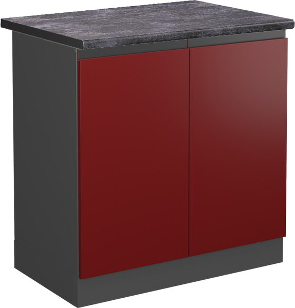 Skříňka pod dřez Vicco R-Line Červená 80 cm , PD Antracit, Model 45710