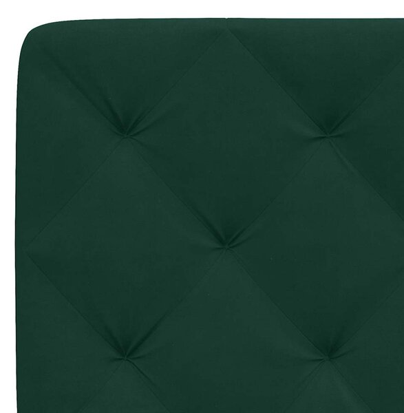 Postel s matrací tmavě zelená 160 x 200 cm samet 3208667