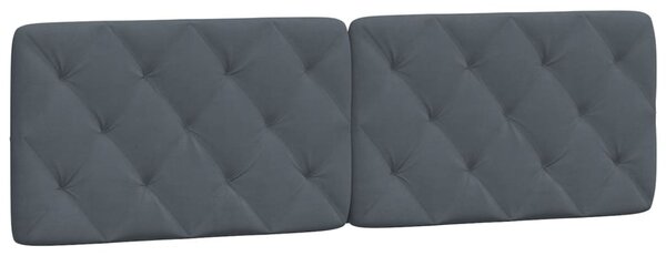 Postel s matrací tmavě šedá 160 x 200 cm samet 3208665