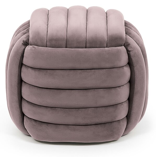 Ak furniture Taburet Nilo tmavě růžový
