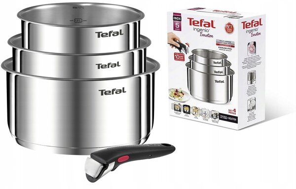Sada hrnců Tefal Ingenio Emotion indukce nerezová ocel 4 díly