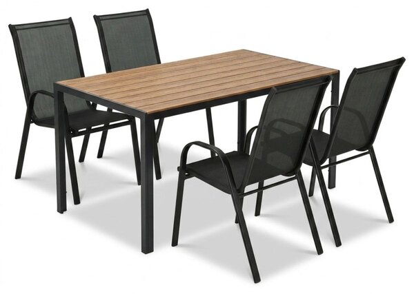 Vikio Venkovní zahradní set 140x80 pro 4 osoby DK302-P2 přírodní