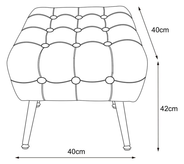 Ak furniture Taburet Quadra grafitový