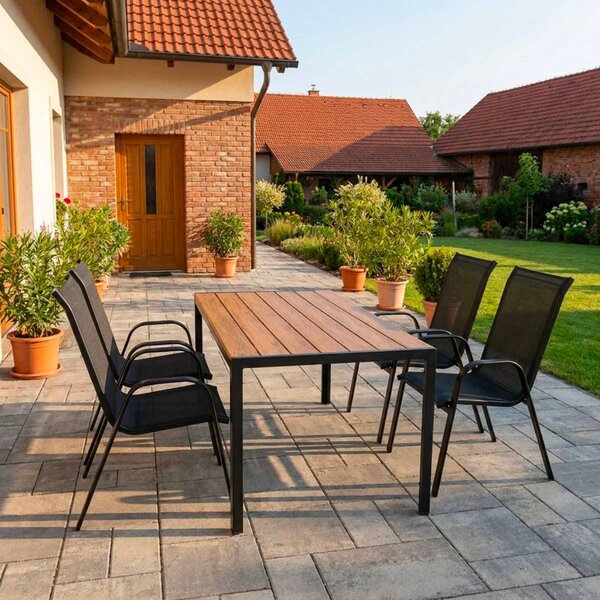 Vikio Venkovní zahradní set 140x80 pro 4 osoby DK302-P2 přírodní