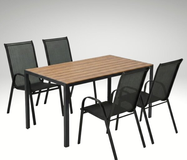 Vikio Venkovní zahradní set 140x80 pro 4 osoby DK302-P2 přírodní