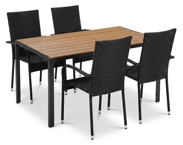 Vikio Zahradní ratanový set 140x80 pro 4 osoby DT255-P2 přirodní