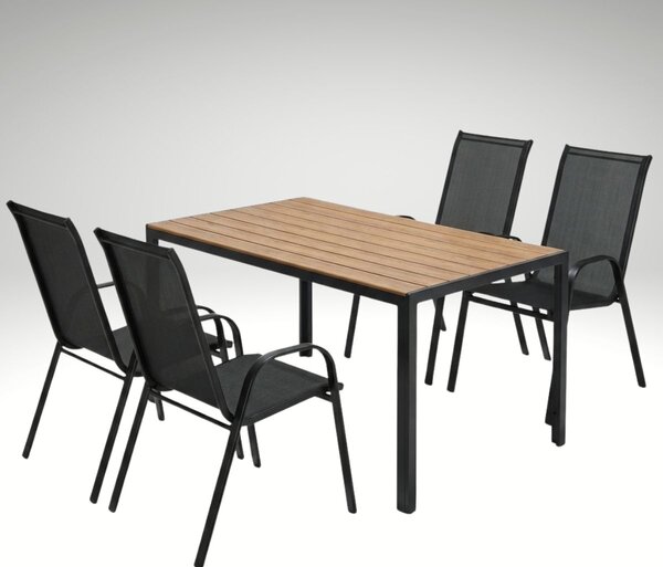 Vikio Venkovní zahradní set 140x80 pro 4 osoby DK302-P2 přírodní