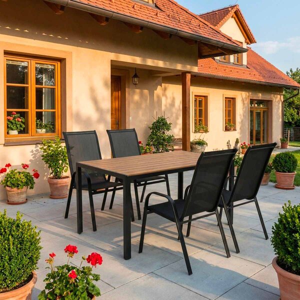 Vikio Venkovní zahradní set 140x80 pro 4 osoby DK302-P2 přírodní