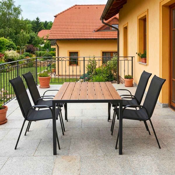 Vikio Venkovní zahradní set 140x80 pro 4 osoby DK302-P2 přírodní