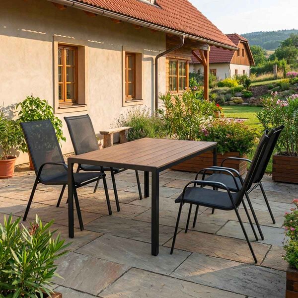Vikio Venkovní zahradní set 140x80 pro 4 osoby DK302-P2 přírodní