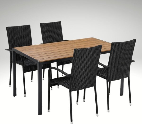 Vikio Zahradní ratanový set 140x80 pro 4 osoby DT255-P2 přirodní