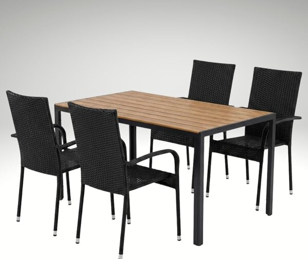 Vikio Zahradní ratanový set 140x80 pro 4 osoby DT255-P2 přirodní