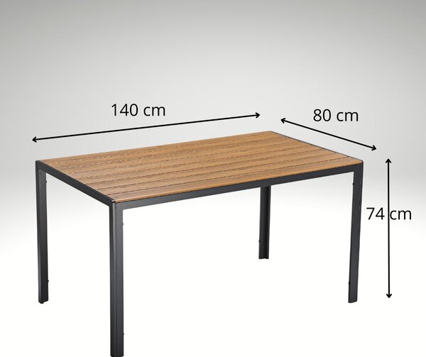 Vikio Zahradní jídelní set 140x80 pro 4 osoby přírodní VZS210P4