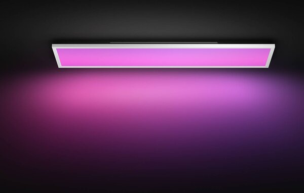 Philips Hue LED panel White & Color Ambiance Surimu 120x30cm, stmívatelný, Bílá / opál, Obývací pokoj / jídelna, Hliník, Moderní