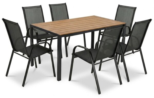 Vikio Venkovní zahradní set 140x80 pro 6 osob DK304-P2 přírodní