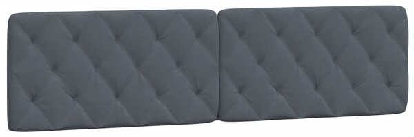 Postel s matrací tmavě šedá 200 x 200 cm samet 3208677
