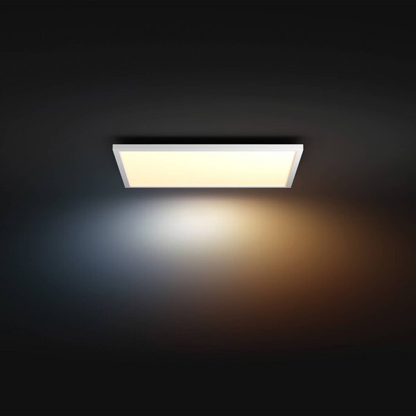 Philips Hue LED panel White Ambiance Aurelle, 60x60cm, bílý, stmívatelný, Bílá / opál, Obývací pokoj / jídelna, Hliník, Moderní