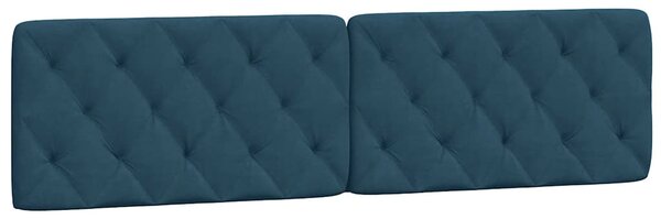 Postel s matrací modrá 200 x 200 cm samet 3208680