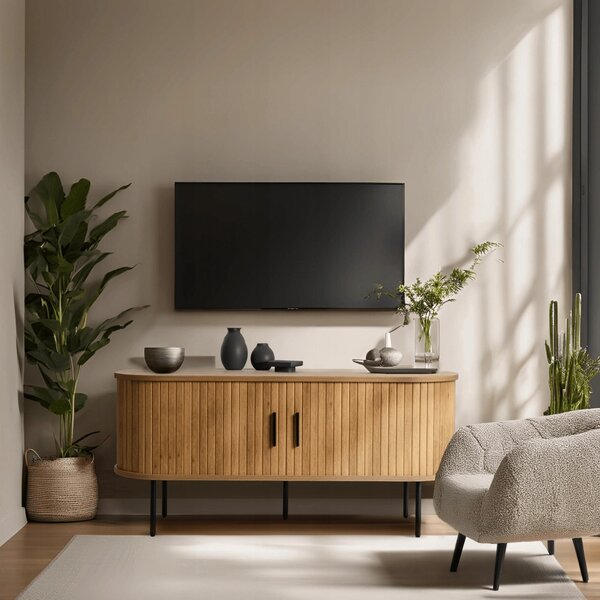 Vivaldi TV stolek Trish 120 cm dub přírodní/černý