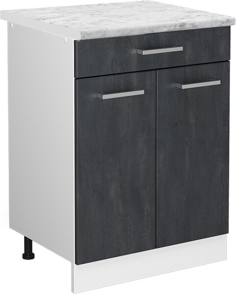 Spodní skříňka kuchyňské linky Vicco R-Line Černý beton 60 cm PD Mramor, Model 47621