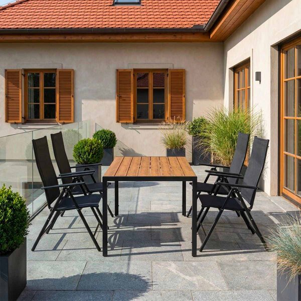 Vikio Zahradní set 140x80 pro 4 osoby skládací židle V134-P2 přírodní