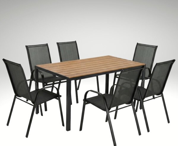 Vikio Venkovní zahradní set 140x80 pro 6 osob DK304-P2 přírodní