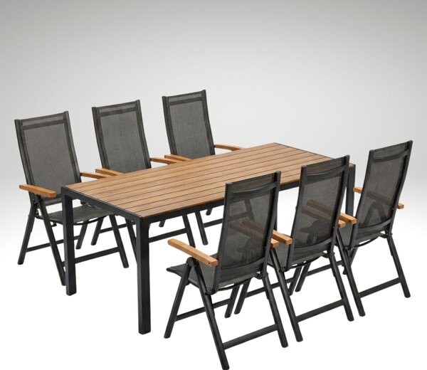 Vikio Zahradní jídelní set 190x90 pro 6 osob přírodní VZS211P6