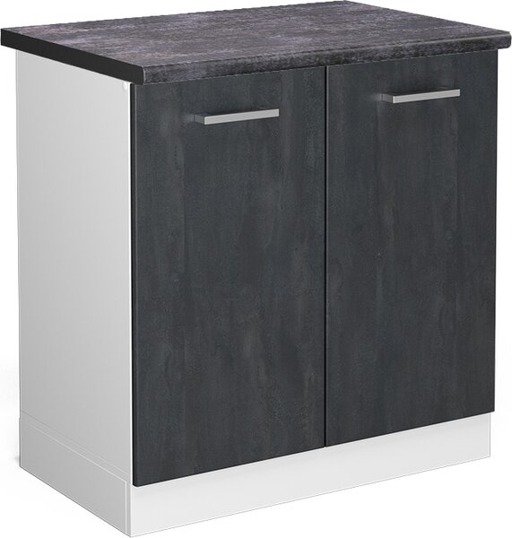 Skříňka pod dřez Vicco R-Line Černý beton 80 cm PD Antracit, Model 47623