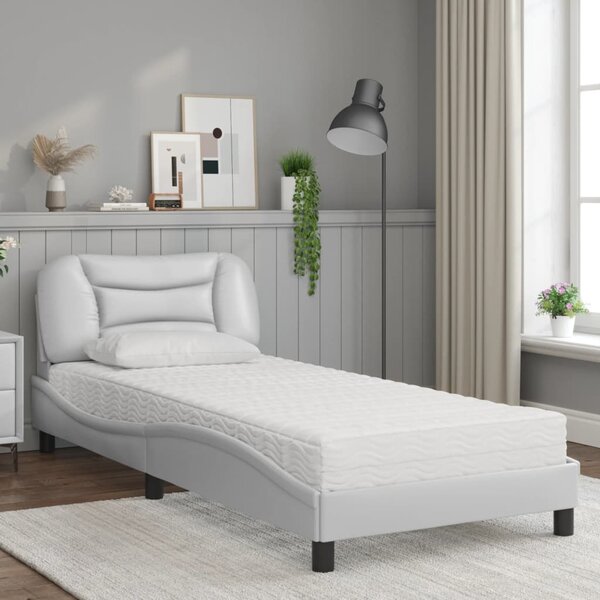 Postel s matrací Hvar bílá 80 x 200 cm umělá kůže 3208683