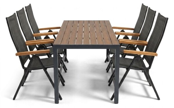 Vikio Zahradní jídelní set 190x90 pro 6 osob přírodní VZS211P6