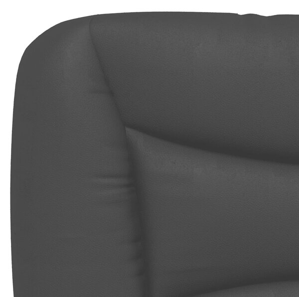 Postel s matrací Hvar černá a bílá 80 x 200 cm umělá kůže 3208687