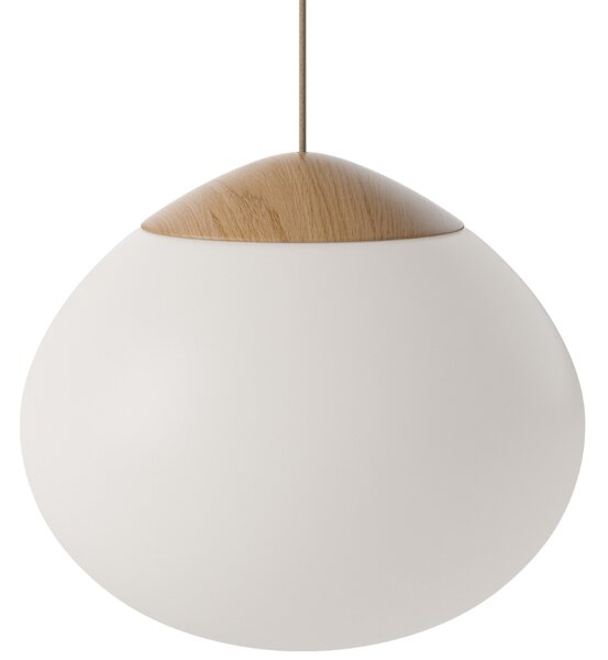 -25 % Dny MOMENTI– Bolia Opálově bílé skleněné závěsné světlo Acorn 41 cm